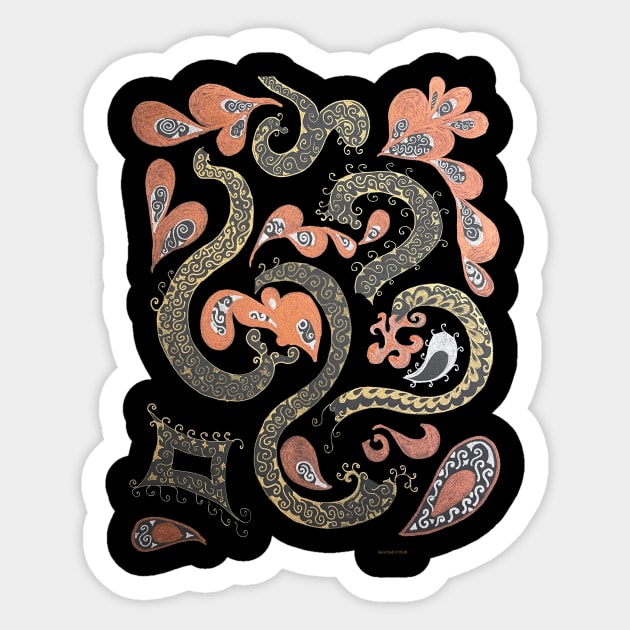 Snakes & Paisleys Sticker by Barschall
